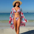 Cargar la imagen en la vista de la galería, Feely tassel drape three piece swimsuit set