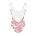 Load image into Gallery viewer, Women's Swimwear CH Letter Pink Triangle One-piece Swimsuit