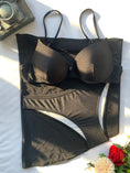 Cargar la imagen en la vista de la galería, Women solid push up underwire three piece set