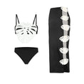 Load image into Gallery viewer, Laser Cut women three piece swimsuit