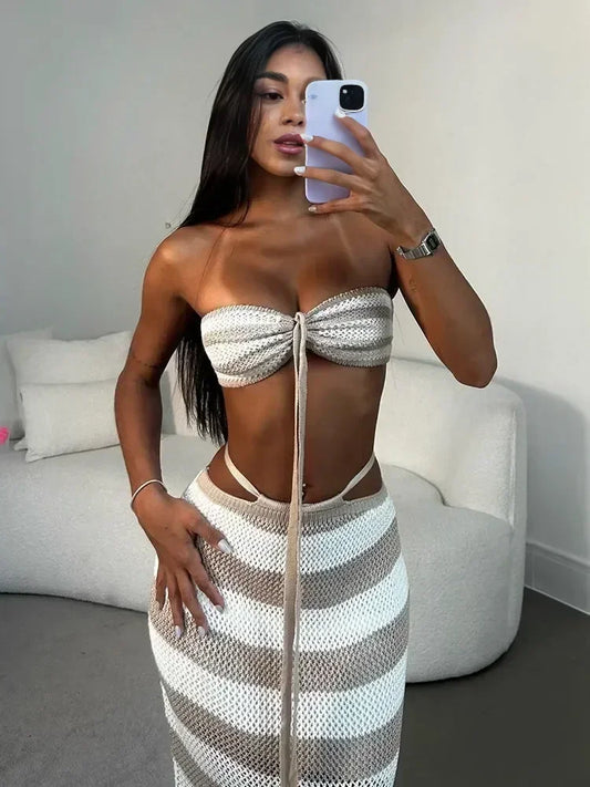 Crochet two Piece swimwear cover up | Buddy Brandz