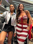 Load image into Gallery viewer, Crochet two Piece swimwear cover up