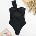 Load image into Gallery viewer, One Shoulder Sexy Black One Piece Swimsuit