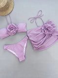 Load image into Gallery viewer, Nealle Crochet Mesh Three Piece swimsuit set