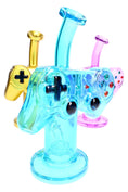 Load image into Gallery viewer, Game Controller Bong “Button Masher” – Showerhead Perc – 8½″ – Assorted Colors