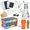 Load image into Gallery viewer, Smoke Box Water Pipe and Smoking Kit - 7.75" / 14mm F / Colors Vary by Smoke Drop | Buddy Brandz