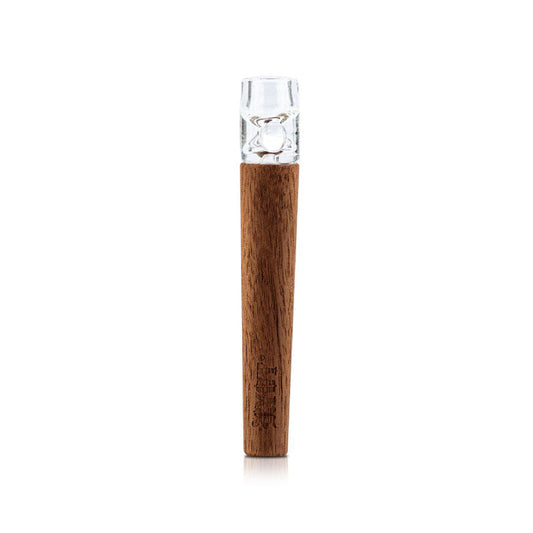 RYOT WOODEN ONE HITTER WITH GLASS TIP by Smoke Drop | Buddy Brandz | Buddy Brandz
