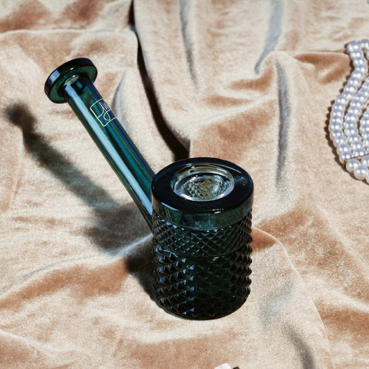 Jane West Twenties Collection Hand Pipe | Teal by Smoke Drop - view 2 | Buddy Brandz - alternate view | Buddy Brandz
