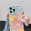 Cargar la imagen en la vista de la galería, Ottwn Wave Dage Oil Painting Flower Pattern Phone Case For iPhone 15 Pro Max 14 13 12 11 Pro Soft Shockproof Back Bumper Covers by Buddy Brandz - view 5 | Buddy Brandz