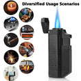 Load image into Gallery viewer, Portable Black Triple Jet Dab Torch lighter