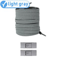 Cargar la imagen en la vista de la galería, New Without Ties Elastic Laces No Tie Shoe Laces Press Lock Shoelaces Sneaker Kids Adult 8MM Widened Flat Shoelace for Shoes by Buddy Brandz - view 24 | Buddy Brandz