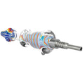 Load image into Gallery viewer, Rainbow Twist Glycerin Glass Dab Straw - Titanium Tip / 7.5" by Smoke Drop - view 2 | Buddy Brandz
