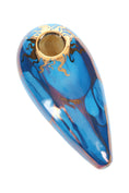 Load image into Gallery viewer, Ancient Creations Ceramics Oval Hand Pipe – Brass Screen – Made in USA by Smoke Drop - view 4 | Buddy Brandz