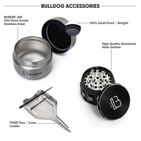BULLDOG Smell Proof Bag and session kit by Smoke Drop - view 2 | Buddy Brandz - alternate view | Buddy Brandz