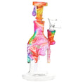 Load image into Gallery viewer, Masked Silicone & Glass Water Pipe - 7.5" by Smoke Drop - view 3 | Buddy Brandz