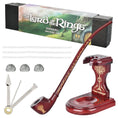 Load image into Gallery viewer, Pulsar Shire Pipes x LoTR RIVENDELL Pipe & MIDDLE-EARTH Pipe Stand Bundle - 12.75" by Smoke Drop - view 2 | Buddy Brandz