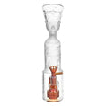 Cargar la imagen en la vista de la galería, Pharoah Head Frosted Glass Water Pipe - 11.5" / 14mm F by Smoke Drop - view 3 | Buddy Brandz