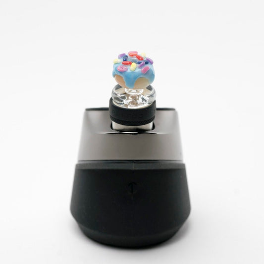 Empire Glassworks Blue Donut Puffco Peak Glass Carb Cap | Buddy Brandz