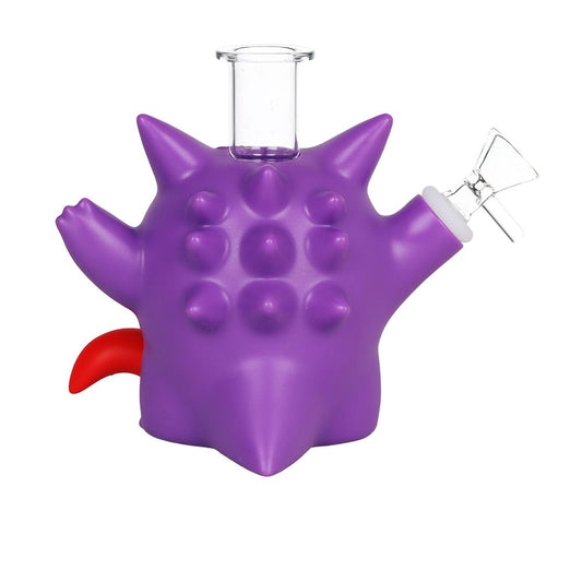 2CT BUNDLE - Symbiote Pocket Monster Vinyl Water Pipe - 5.8" /14mm F / Assorted Colors - alternate view | Buddy Brandz