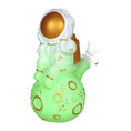 Load image into Gallery viewer, Astronaut Glow In The Dark Painted Glass Water Pipe - 6.75" by Smoke Drop - view 3 | Buddy Brandz