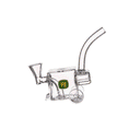 Load image into Gallery viewer, MJ Arsenal Woodchipper Blunt Bubbler by Smoke Drop - view 3 | Buddy Brandz