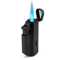 Load image into Gallery viewer, Portable Black Triple Jet Dab Torch lighter