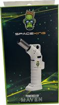 Cargar la imagen en la vista de la galería, Space King powerful single jet angled flame torch lighter - Smooth Finish - Premium Quality - Adjustable Flame & Lock Function (White) by Etsy - view 4 | Buddy Brandz