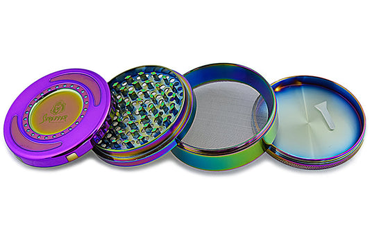 Shredder - Oversized Rainbow Grinder (4")(100mm) by Shredder - view 2 | Buddy Brandz - alternate view | Buddy Brandz