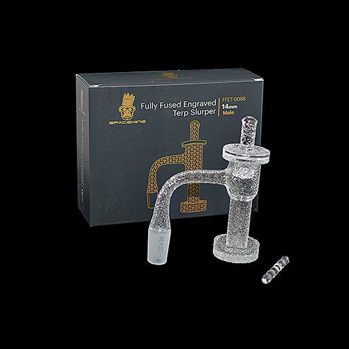 Space King Fully Fused Engraved Terp Slurper by Space King - view 2 | Buddy Brandz - alternate view | Buddy Brandz