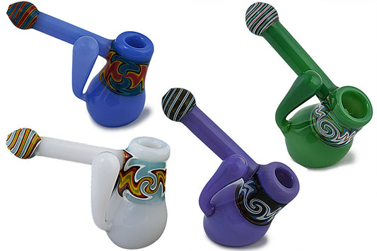 Wig Wag Milky Colored Glass Bubbler by FC | Buddy Brandz | Buddy Brandz