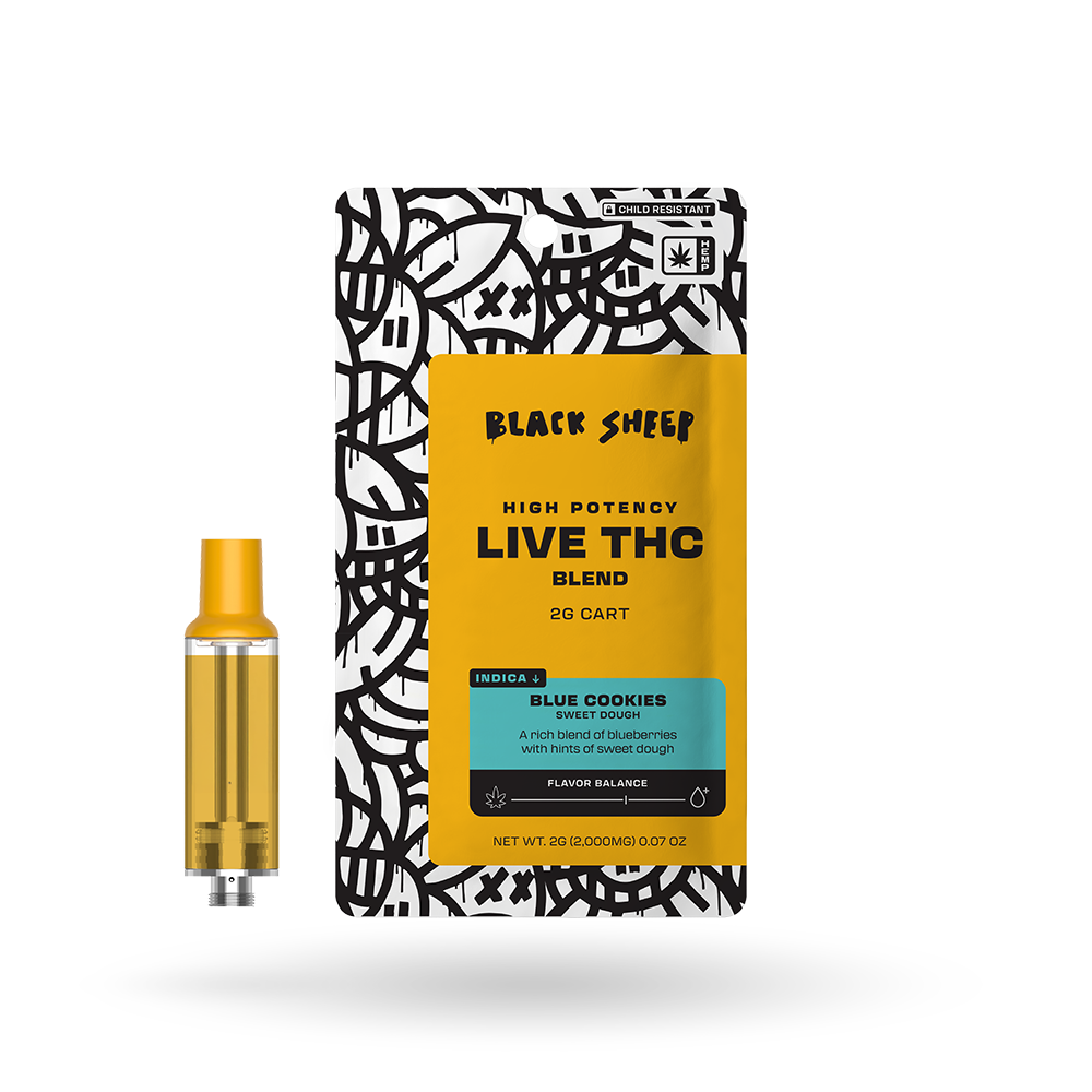 Live THCa Blend Vape Cartridge: Blue Cookies 2g