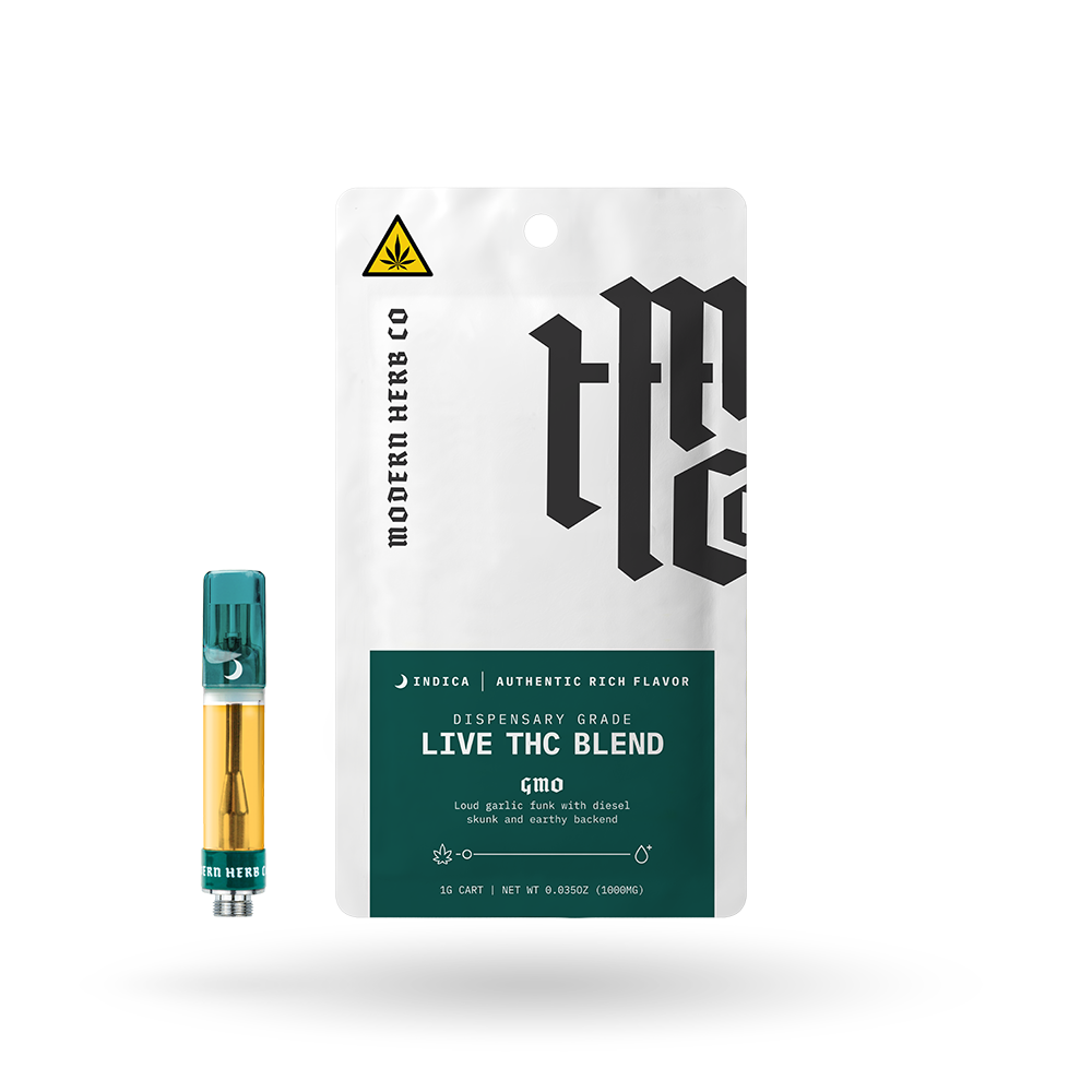 Live THC Vape Cartridge: GMO (Indica) 1g by Modern Herb Co | Buddy Brandz