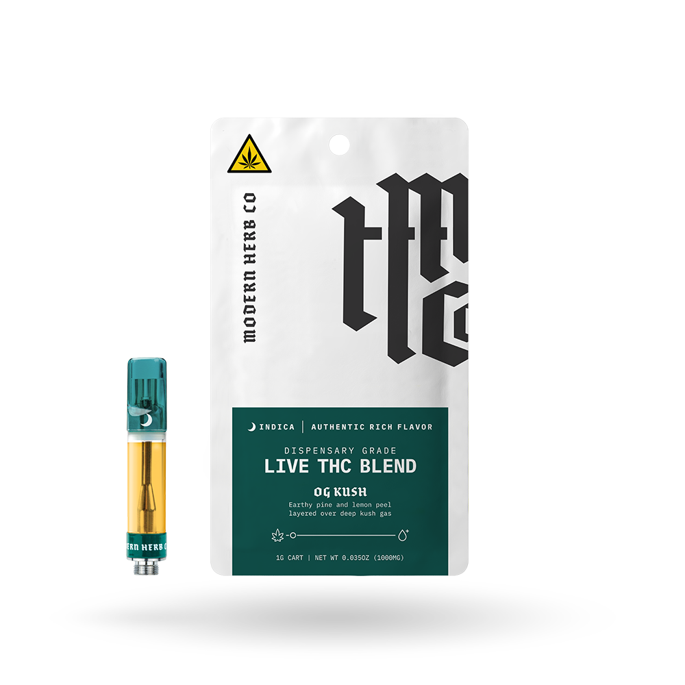 Live THC Vape Cartridge: OG Kush (Indica) 1g by Modern Herb Co | Buddy Brandz