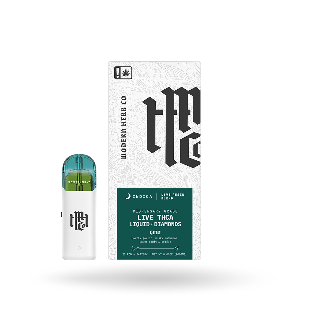 THCa Pod Kit Live Resin Liquid Diamonds: GMO (Indica) - 2g by Modern Herb Co | Buddy Brandz