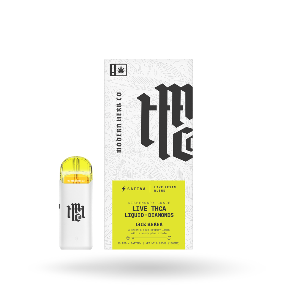 THCa Pod Kit Live Resin Liquid Diamonds: Jack Herer (Sativa) - 1g by Modern Herb Co | Buddy Brandz