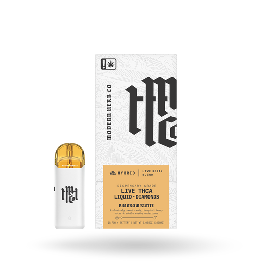 THCa Pod Kit Live Resin Liquid Diamonds: Rainbow Runtz (Hybrid) - 1g by Modern Herb Co | Buddy Brandz | Buddy Brandz
