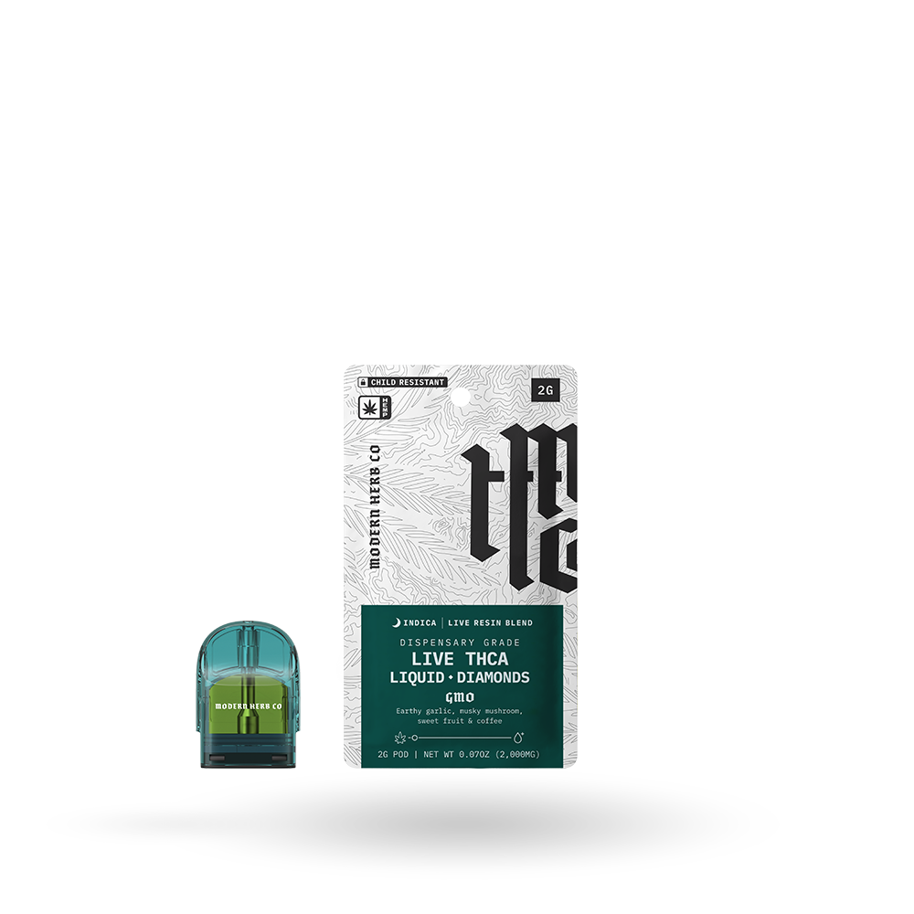 THCa Pod Refill Live Resin Liquid Diamonds: GMO (Indica) - 2g by Modern Herb Co | Buddy Brandz