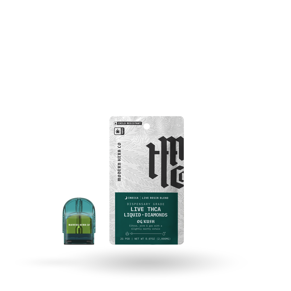 THCa Pod Refill Live Resin Liquid Diamonds: OG Kush (Indica) - 2g by Modern Herb Co | Buddy Brandz