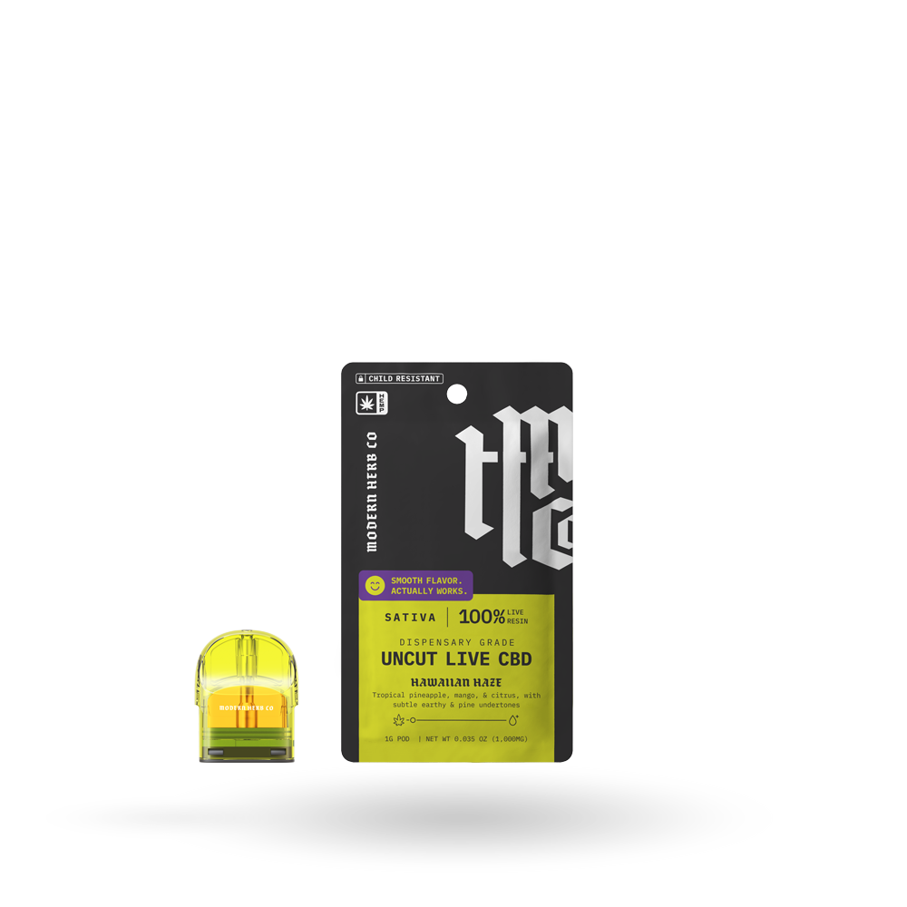 Live CBD Uncut Pod Refill: Hawaiian Haze (Sativa) 1g by Modern Herb Co | Buddy Brandz