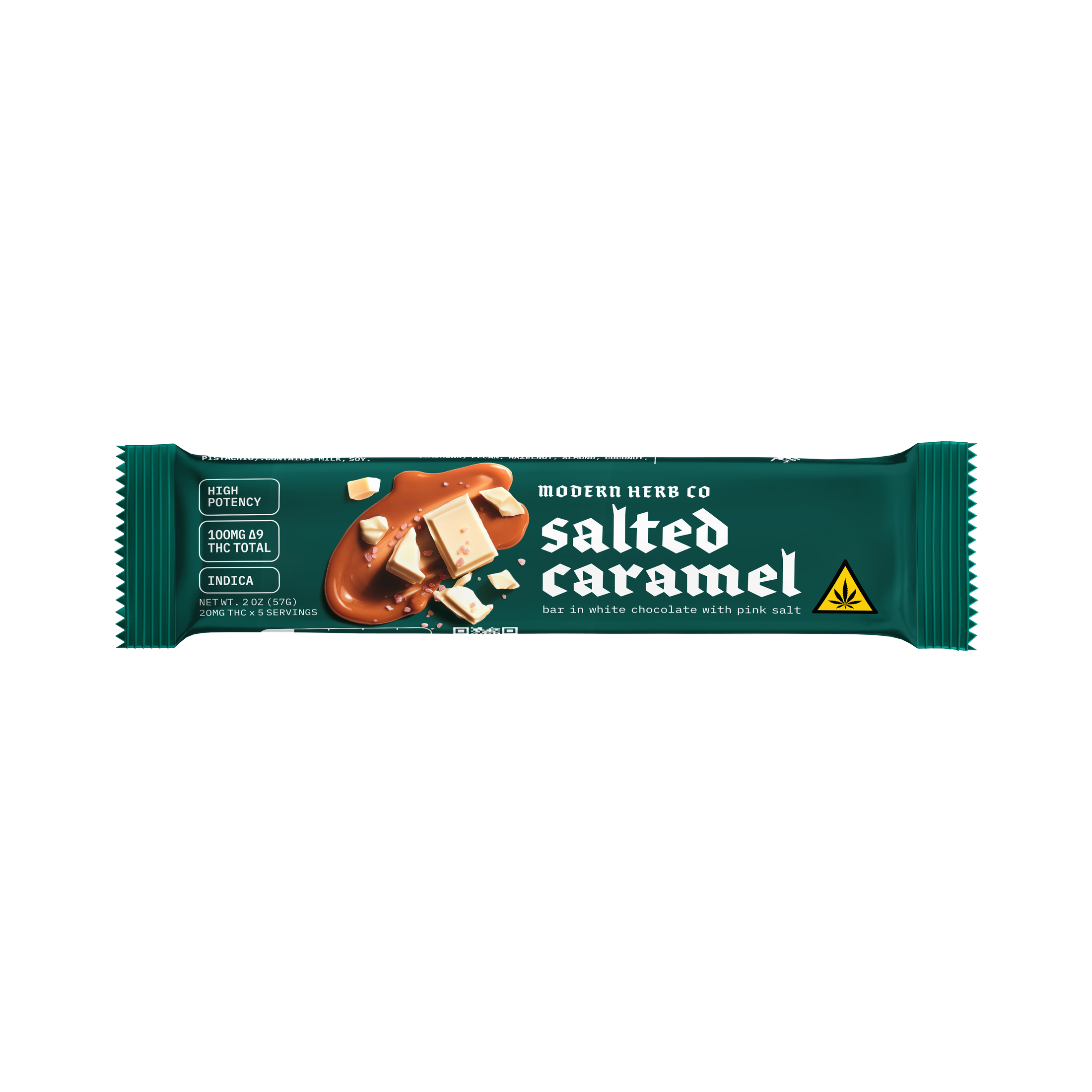 White Chocolate Caramel Bar with Himalayan Salt (Indica) by Modern Herb Co | Buddy Brandz