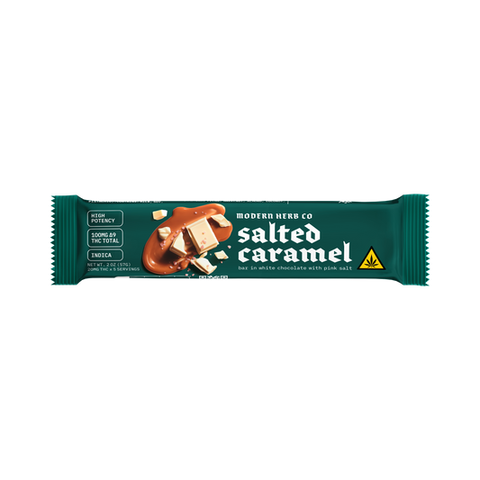 White Chocolate Caramel Bar with Himalayan Salt (Indica) by Modern Herb Co | Buddy Brandz | Buddy Brandz