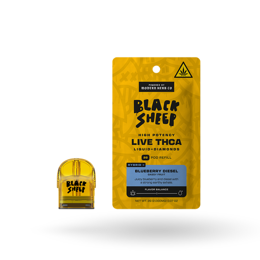 Liquid Diamonds Pod Refill: Blueberry Diesel (Hybrid) 2g | Buddy Brandz