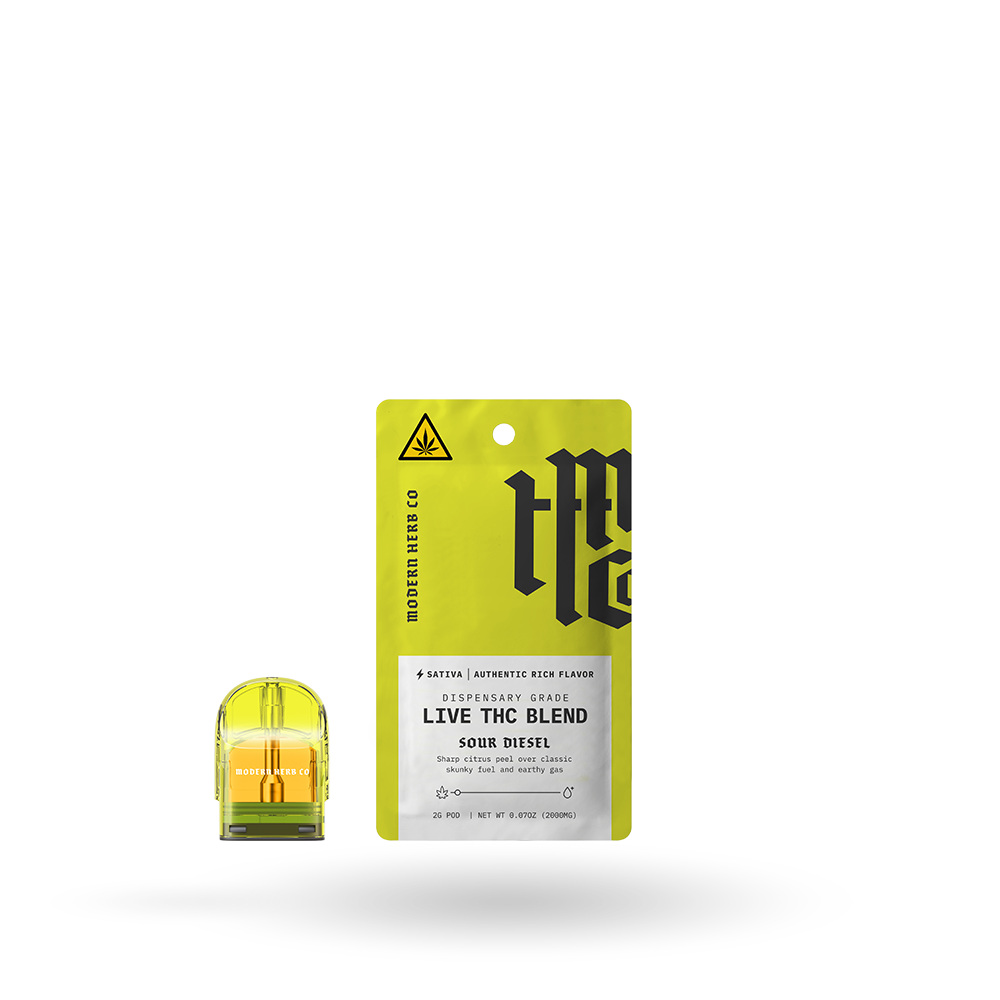 Live THC Pod Refill: Sour Diesel (Sativa) 2g by Modern Herb Co | Buddy Brandz