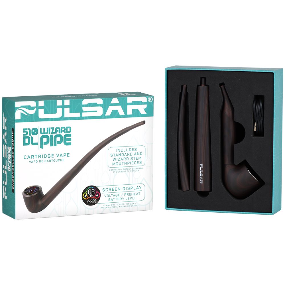 Pulsar 510 DL Wizard Pipe Variable Voltage Cartridge Vape by Smoke Drop - view 10 | Buddy Brandz