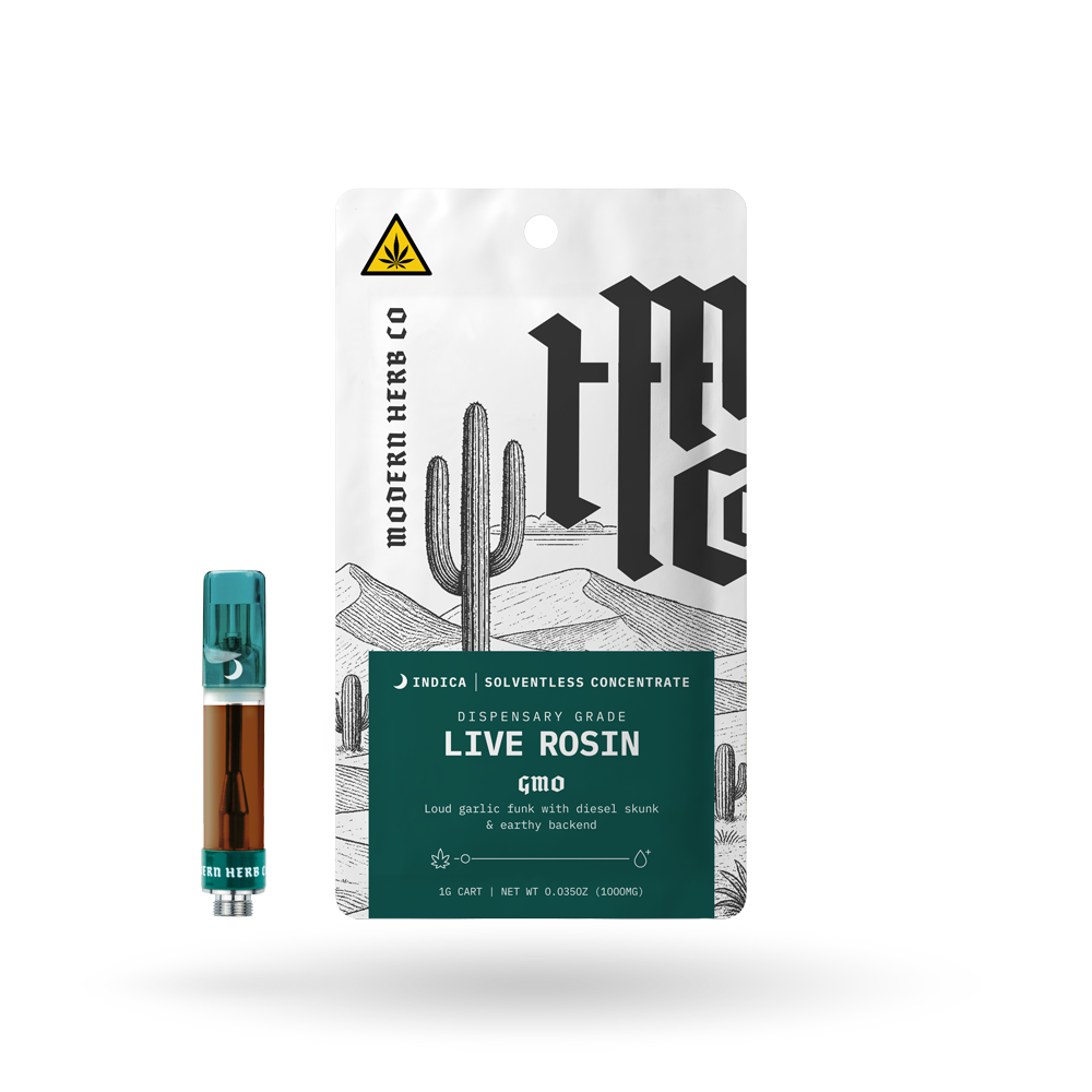 THCa Rosin Vape Cartridge: GMO (Indica), 1g