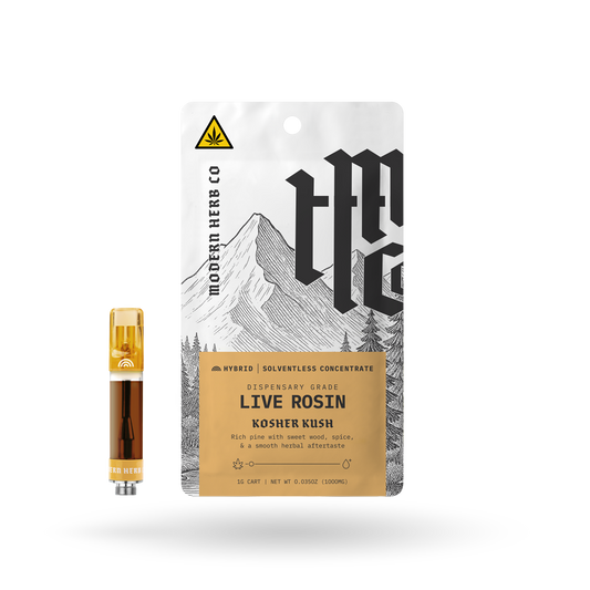 THCa Rosin Vape Cartridge: Kosher Kush (Hybrid), 1g | Buddy Brandz