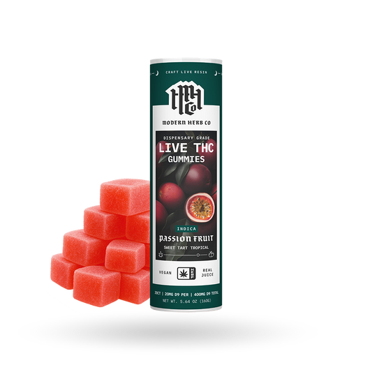 Live Resin D9 THC Gummies: Passion Fruit (Indica), 20ct by Modern Herb Co | Buddy Brandz | Buddy Brandz