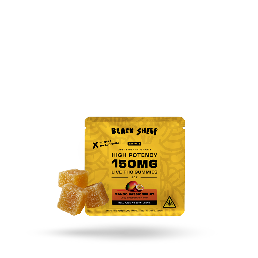 Live THCa Gummy: Mango Passionfruit (Sativa), 3ct