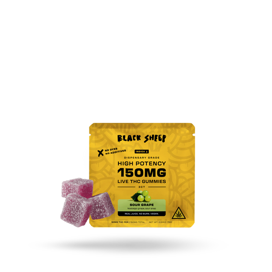 Live THCa Gummy: Sour Grape (Indica), 3ct | Buddy Brandz