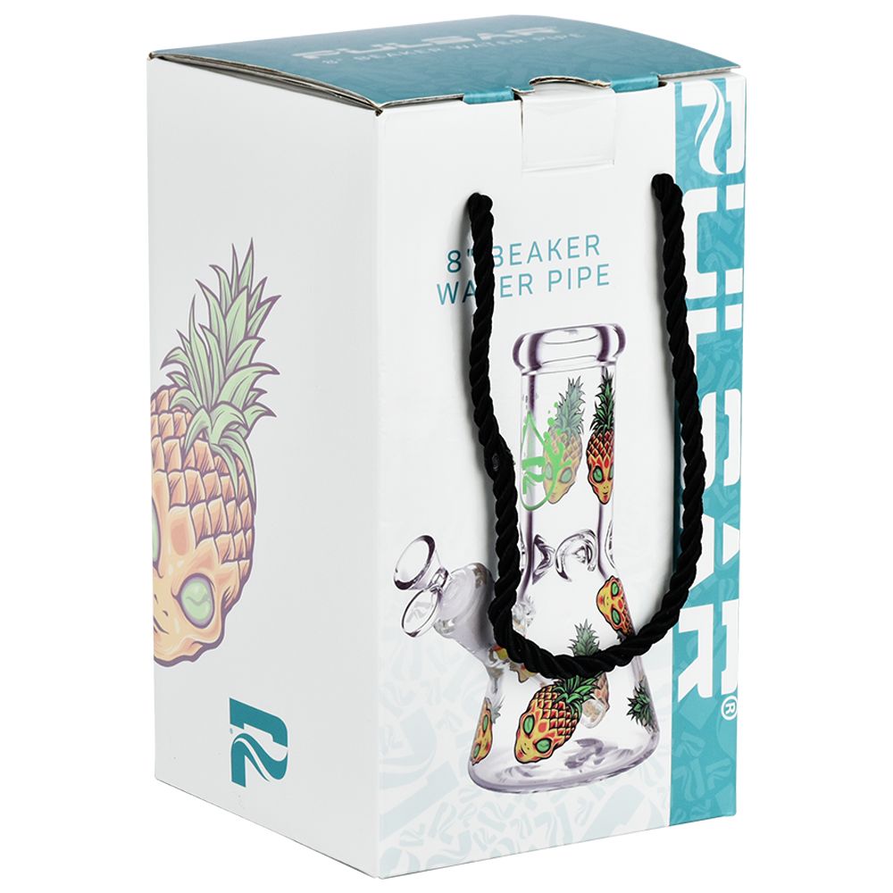 Pulsar Pine alien Design Series Glass Beaker Water Pipe by Smoke Drop - view 6 | Buddy Brandz